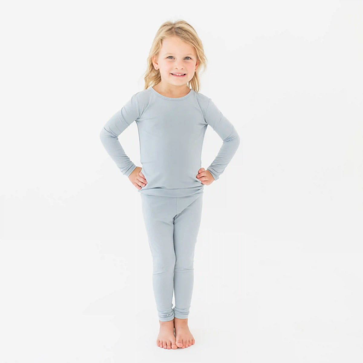 Long Sleeve Pajamas in Fog