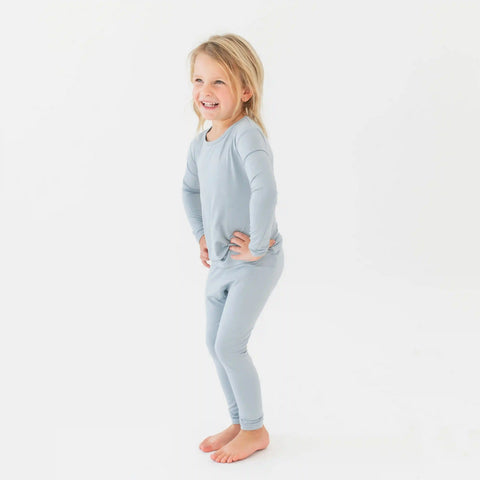 Long Sleeve Pajamas in Fog
