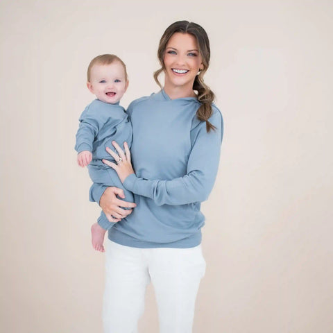 French Terry Jogger Set in Slate