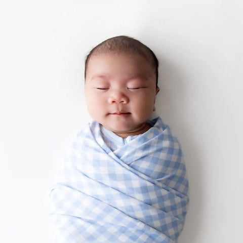 Swaddle Blanket in Gingham Breeze