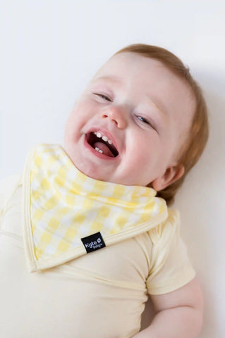 Bib in Gingham Chamomile