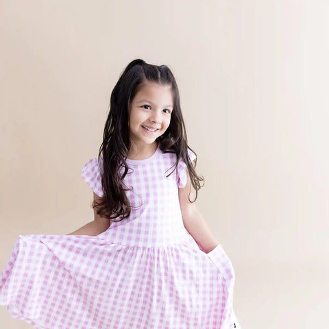 Pocket Dress in Gingham Thistle