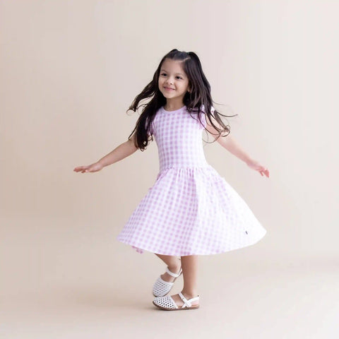 Pocket Dress in Gingham Thistle