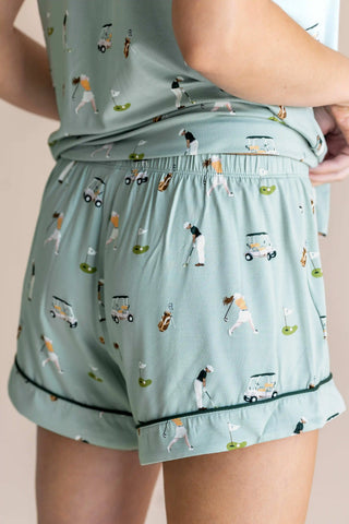 Women's Short Sleeve Pajama Set in Golf