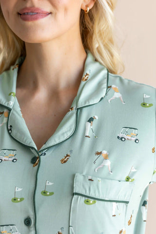 Women's Short Sleeve Pajama Set in Golf