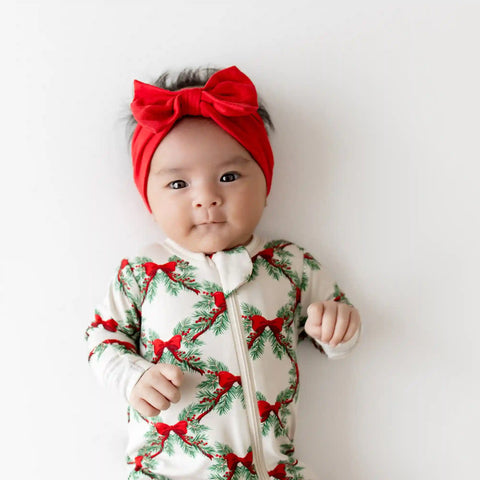 Bow Headband in Cardinal
