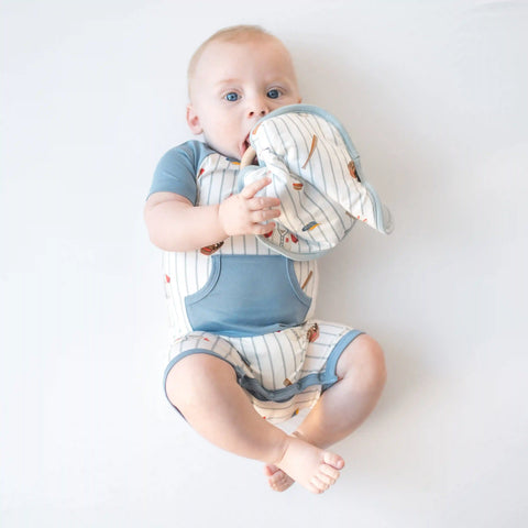 Lovey in Home Run with Removable Wooden Teething Ring
