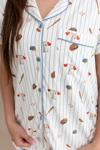 Women's Short Sleeve Pajama Set in Home Run