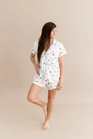 Women's Short Sleeve Pajama Set in Home Run