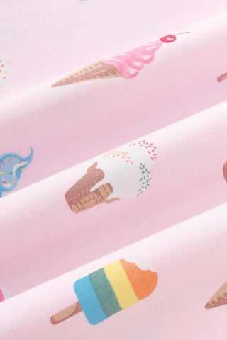 Women's Short Sleeve Pajama Set in Sakura Ice Cream