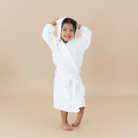 Hooded Bath Robe in Cloud