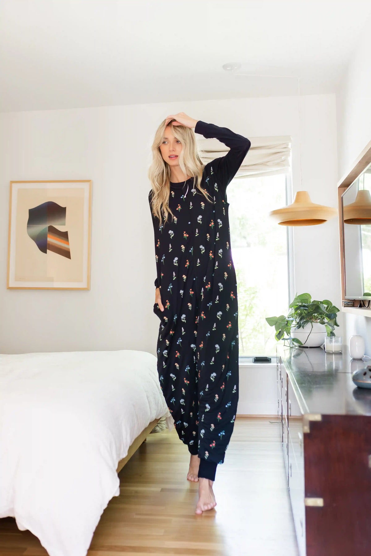 Adult Sleep Bag Walker in Midnight Wildflower