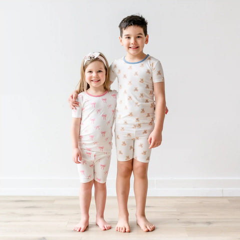 Short Sleeve Pajamas in Bow