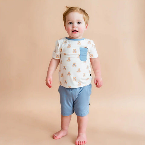 Toddler Crew Neck Tee in Teddy Bear