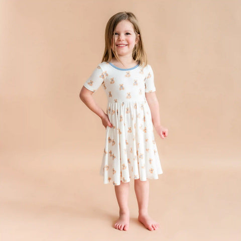 Twirl Dress in Teddy Bear