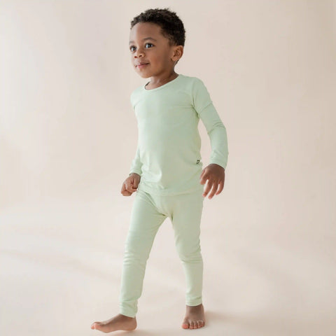 Long Sleeve Pajamas in Basil