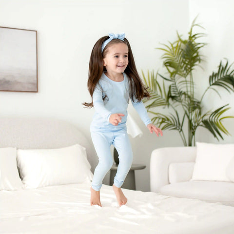 Long Sleeve Pajamas in Breeze