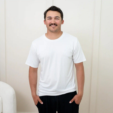 Men's Crew Neck Tee in Snow