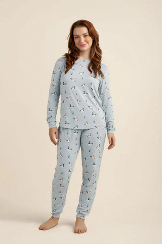 Women's Jogger Pajama Set in Mallard Duck