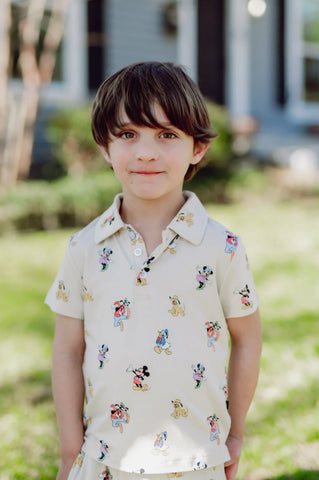Toddler Short Sleeve Polo in Mickey Mouse and Friends