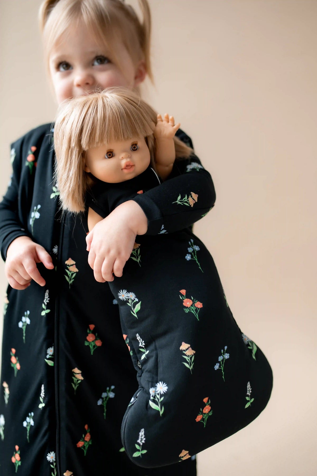 Baby Doll Sleep Bag in Midnight Wildflower