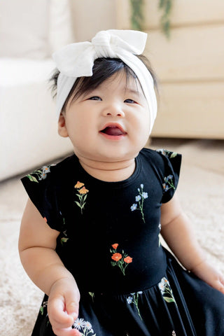 Twirl Bodysuit Dress in Midnight Wildflower