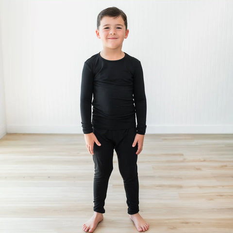 Long Sleeve Pajamas in Midnight
