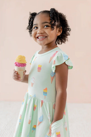 Pocket Dress in Mint Ice Cream