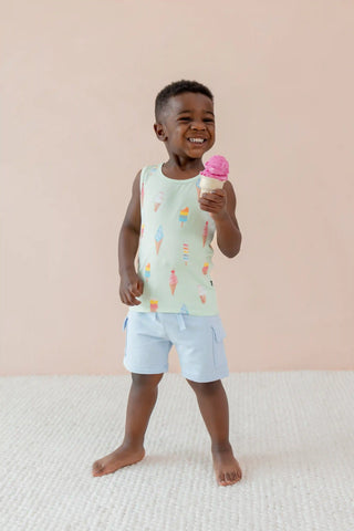Toddler Tank Top in Mint Ice Cream