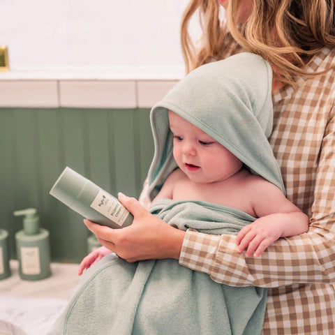 Hooded Bath Towel in Sage