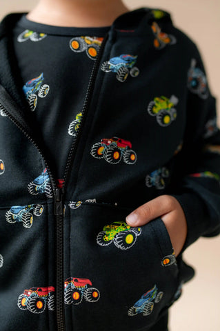 Zip-Up Hoodie in Monster Truck