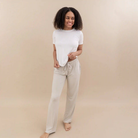 Women's Crew Neck Tee in Snow