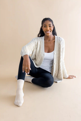 Adult Crew Socks in Oat