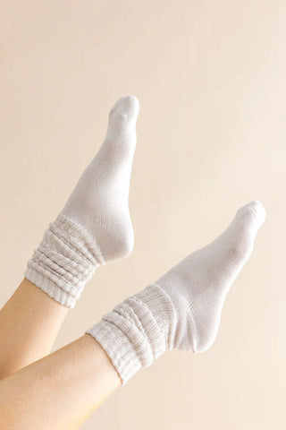 Adult Scrunch Socks in Oat