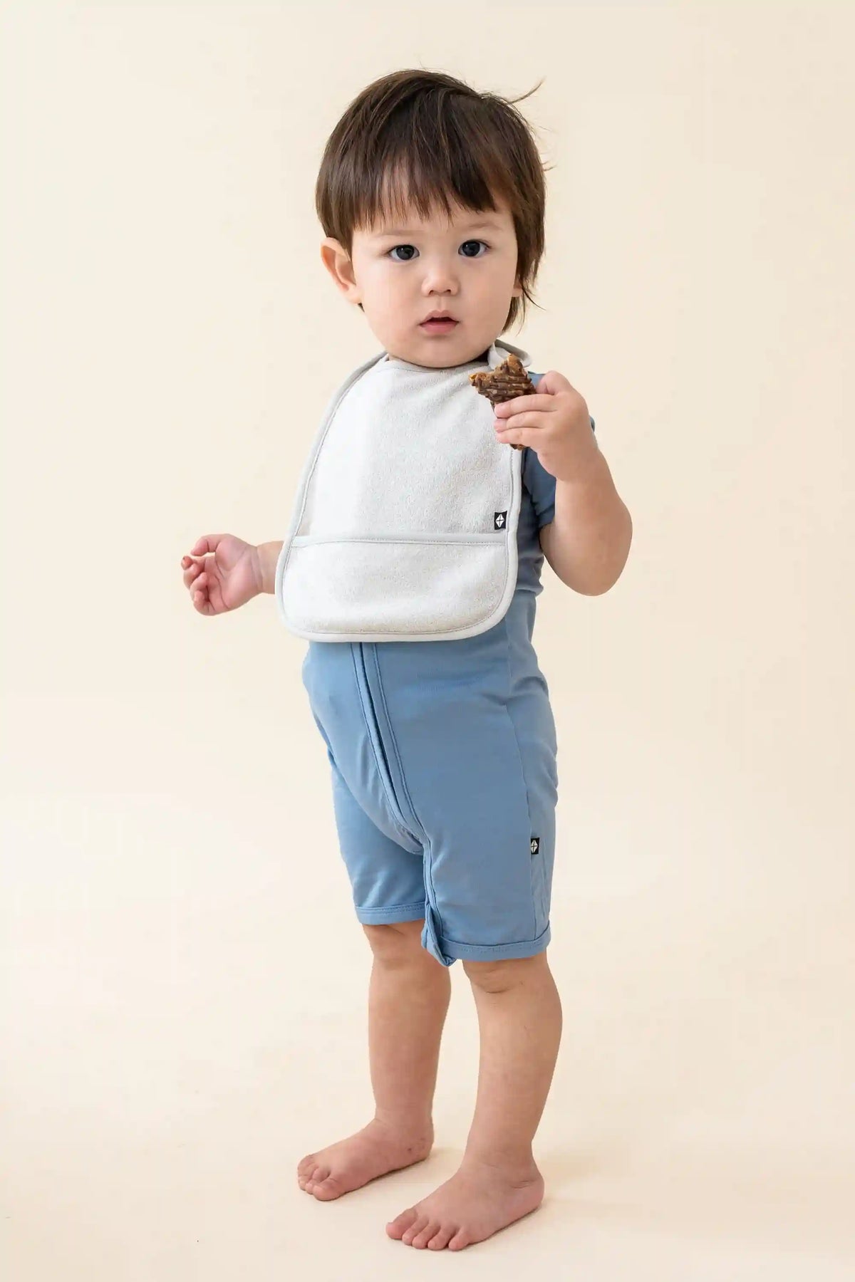 Terry Pocket Bib in Oat