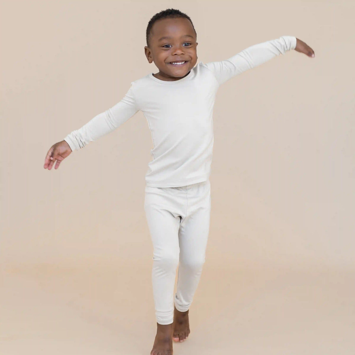 Long Sleeve Pajamas in Oat