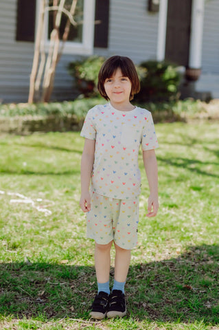 Toddler Crew Neck Tee in Pastel Mickey Mouse