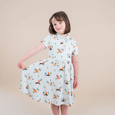 Polo Dress in Winnie the Pooh Hundred Acre Wood