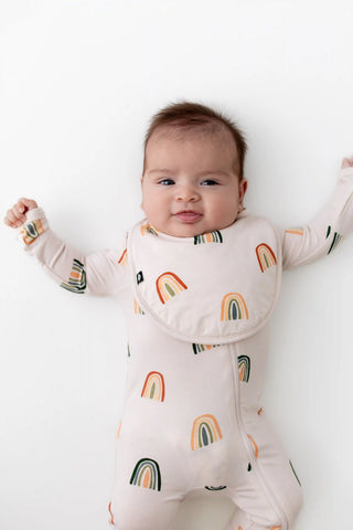 Cushy Bib in Retro Rainbow