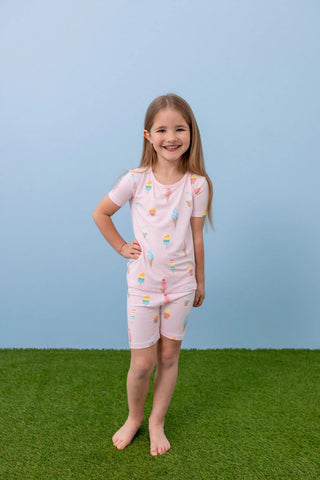 Short Sleeve Pajamas in Sakura Ice Cream