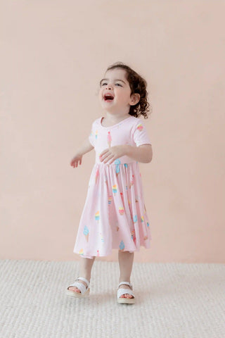 Twirl Dress in Sakura Ice Cream