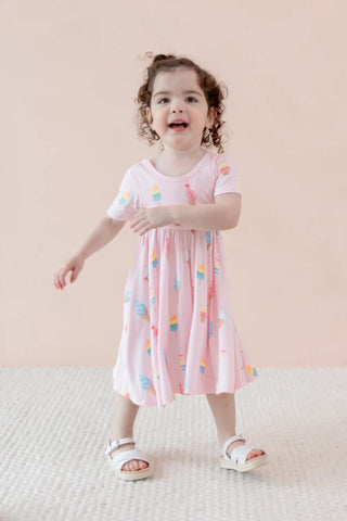 Twirl Dress in Sakura Ice Cream