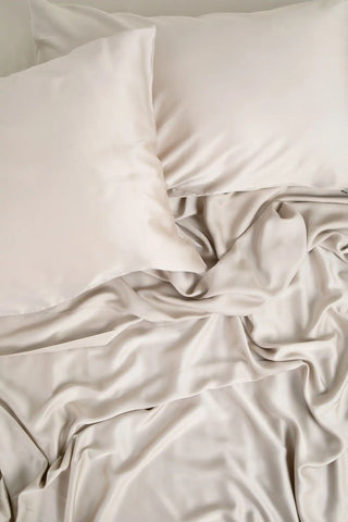Bamboo Sateen Pillowcase Set in Sand Stone