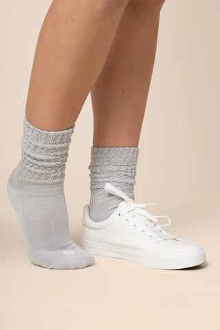 Adult Scrunch Socks in Storm