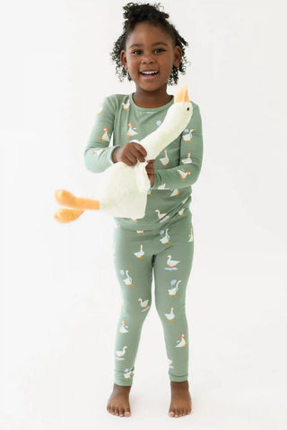 Long Sleeve Pajamas in Silly Goose