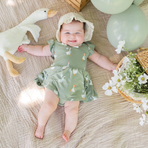 Twirl Bodysuit Dress in Silly Goose