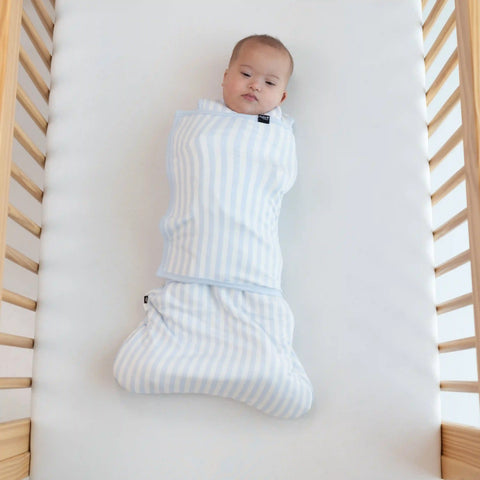 Sleep Bag Swaddler in Small Mist Stripe 1.0