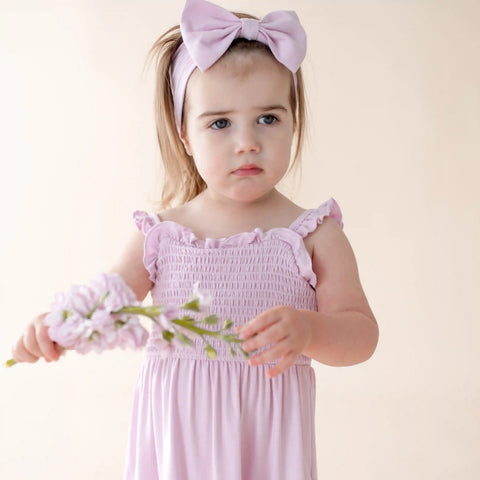 Smocked Dress in Thistle