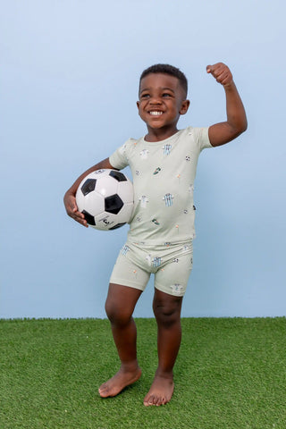 Short Sleeve Pajamas in Soccer