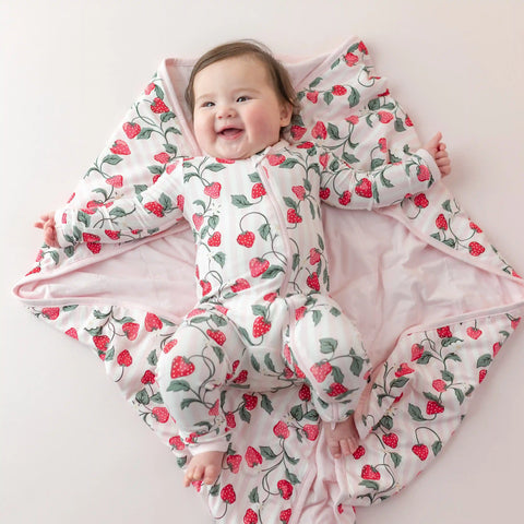 Baby Blanket in Strawberry Fields 1.0